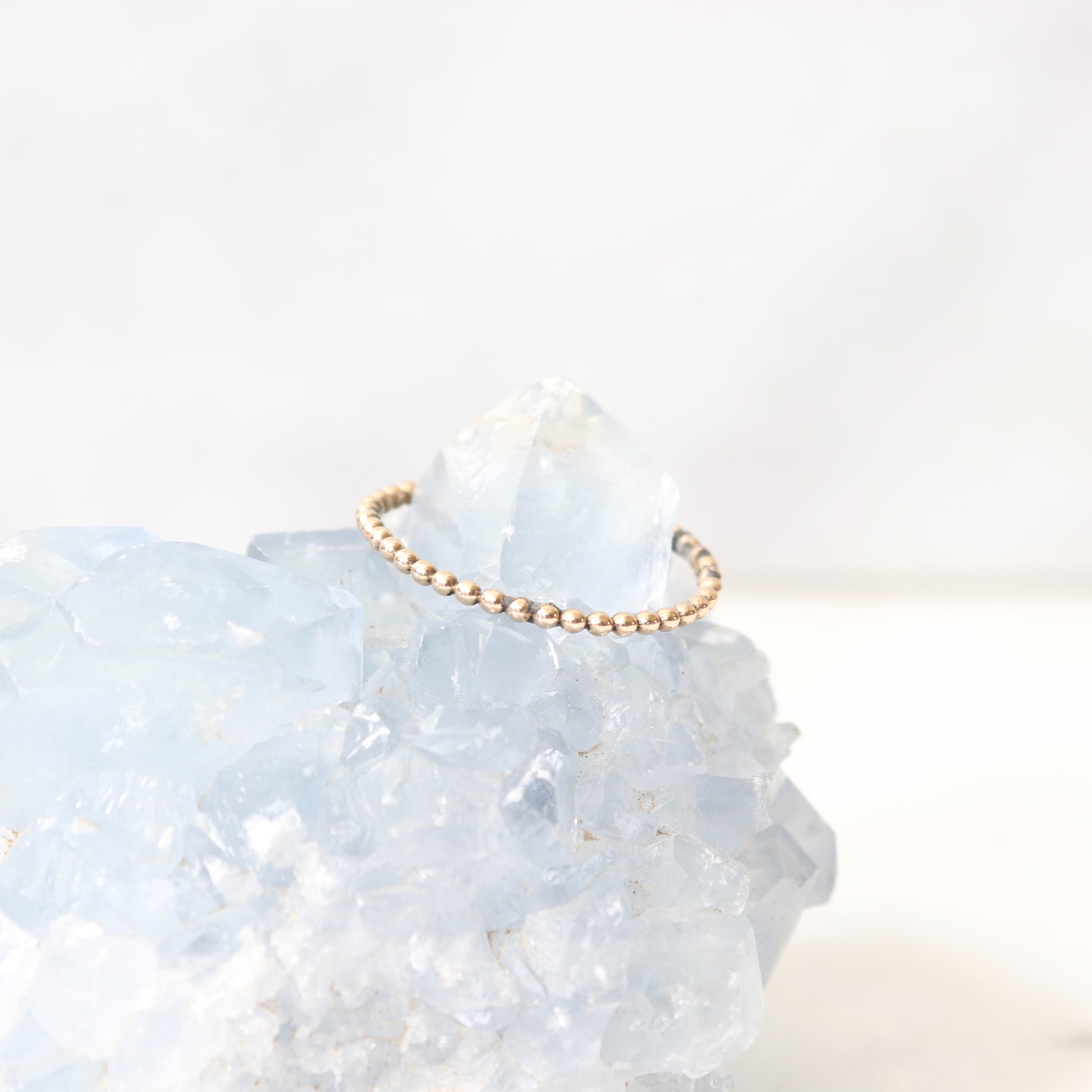 gold dot stacking ring
