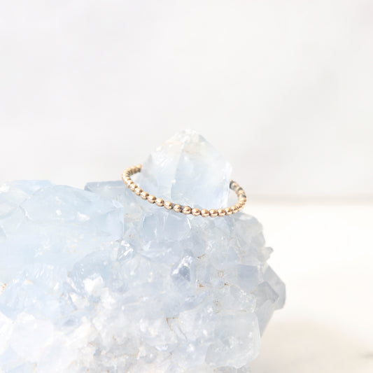gold dot stacking ring