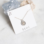 Load image into Gallery viewer, crescent moon stamped boho necklace
