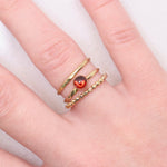 Load image into Gallery viewer, garnet stone stacking ring set
