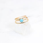 Load image into Gallery viewer, turquoise stone stacking ring set
