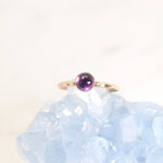 Load image into Gallery viewer, boho amethyst gemstone stacking ring
