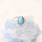 Load image into Gallery viewer, rainbow blue moonstone ring
