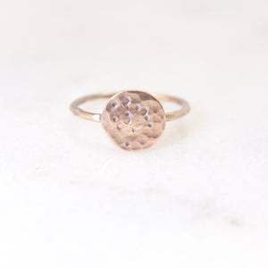 Full Moon Disc Ring in Gold