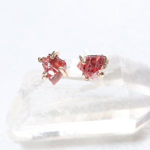 Garnet | Raw Crystal Earrings