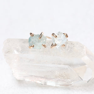 Aquamarine | Raw Crystal Earrings