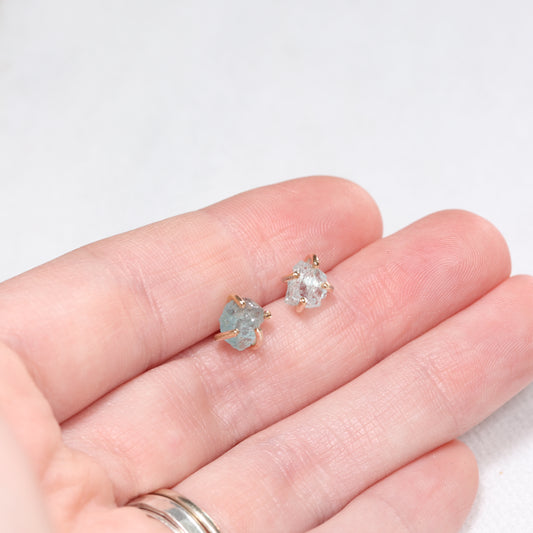 Aquamarine | Raw Crystal Earrings