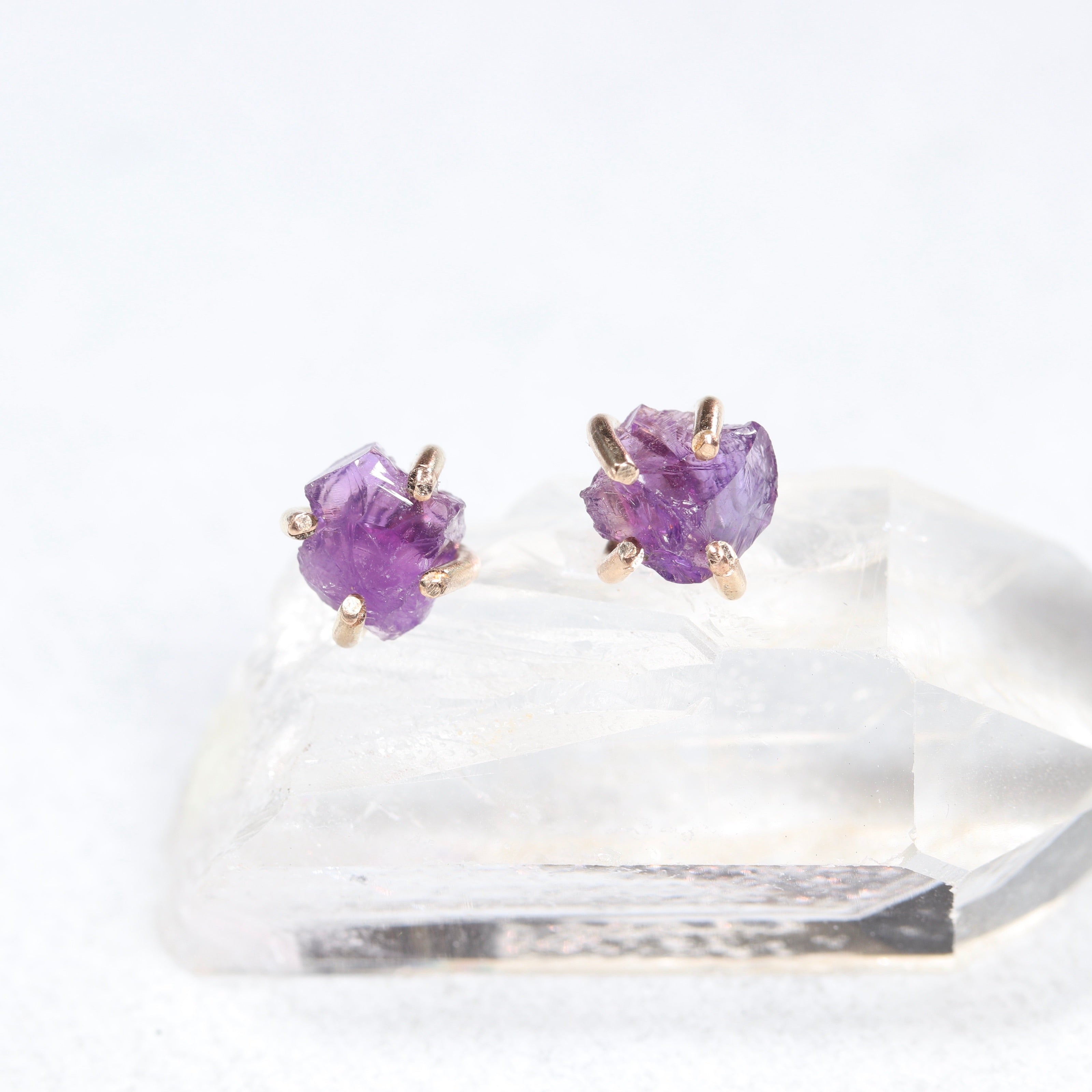Amethyst | Raw Crystal Earrings
