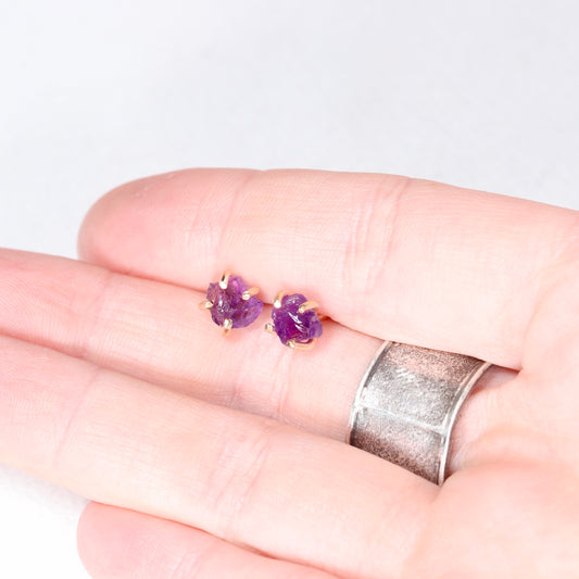 Amethyst | Raw Crystal Earrings