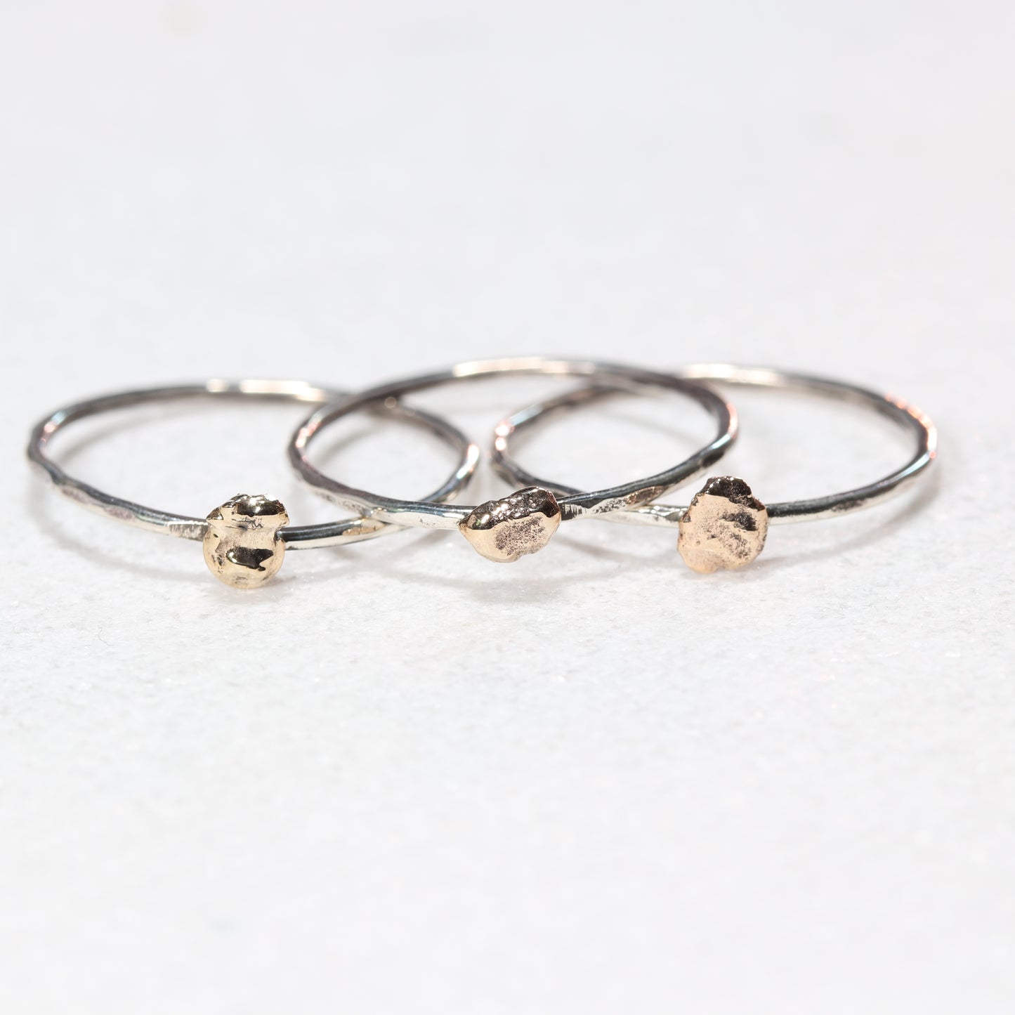 raw solid 14k gold nugget ring