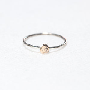 raw solid 14k gold nugget ring
