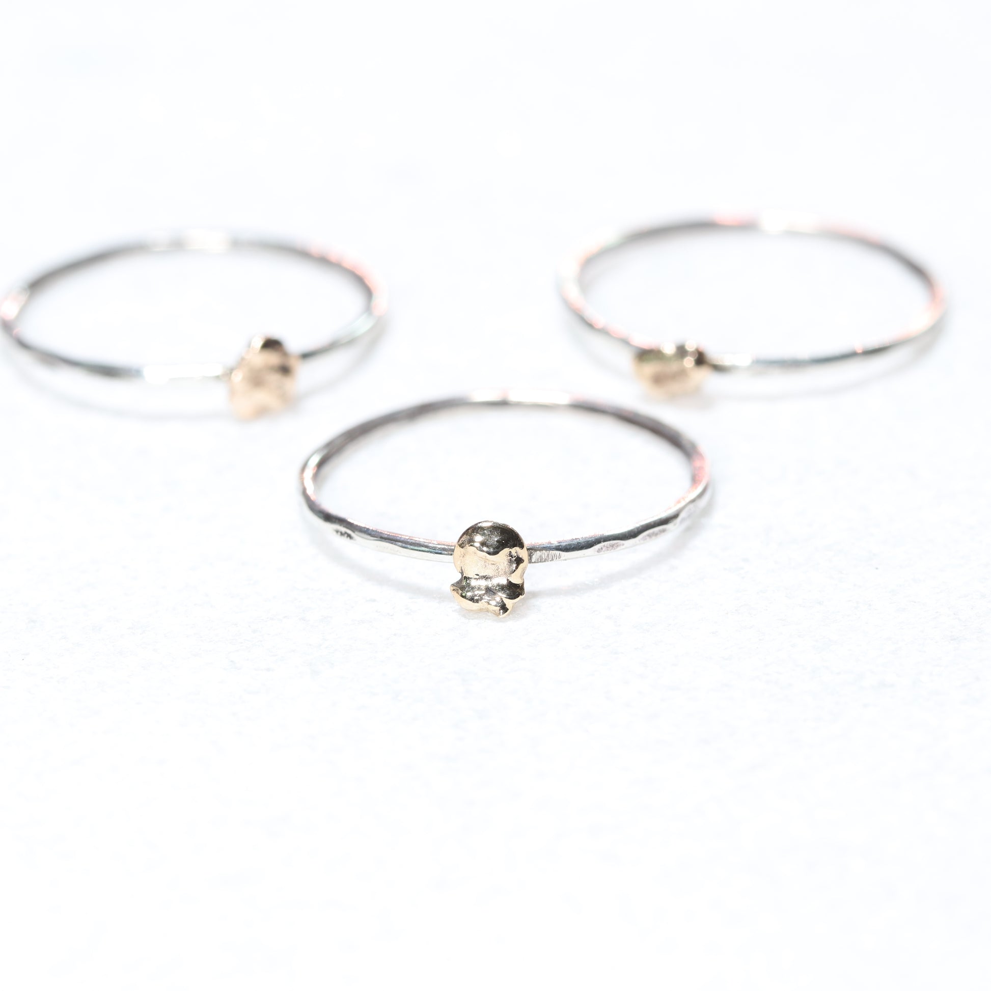 raw solid 14k gold nugget ring