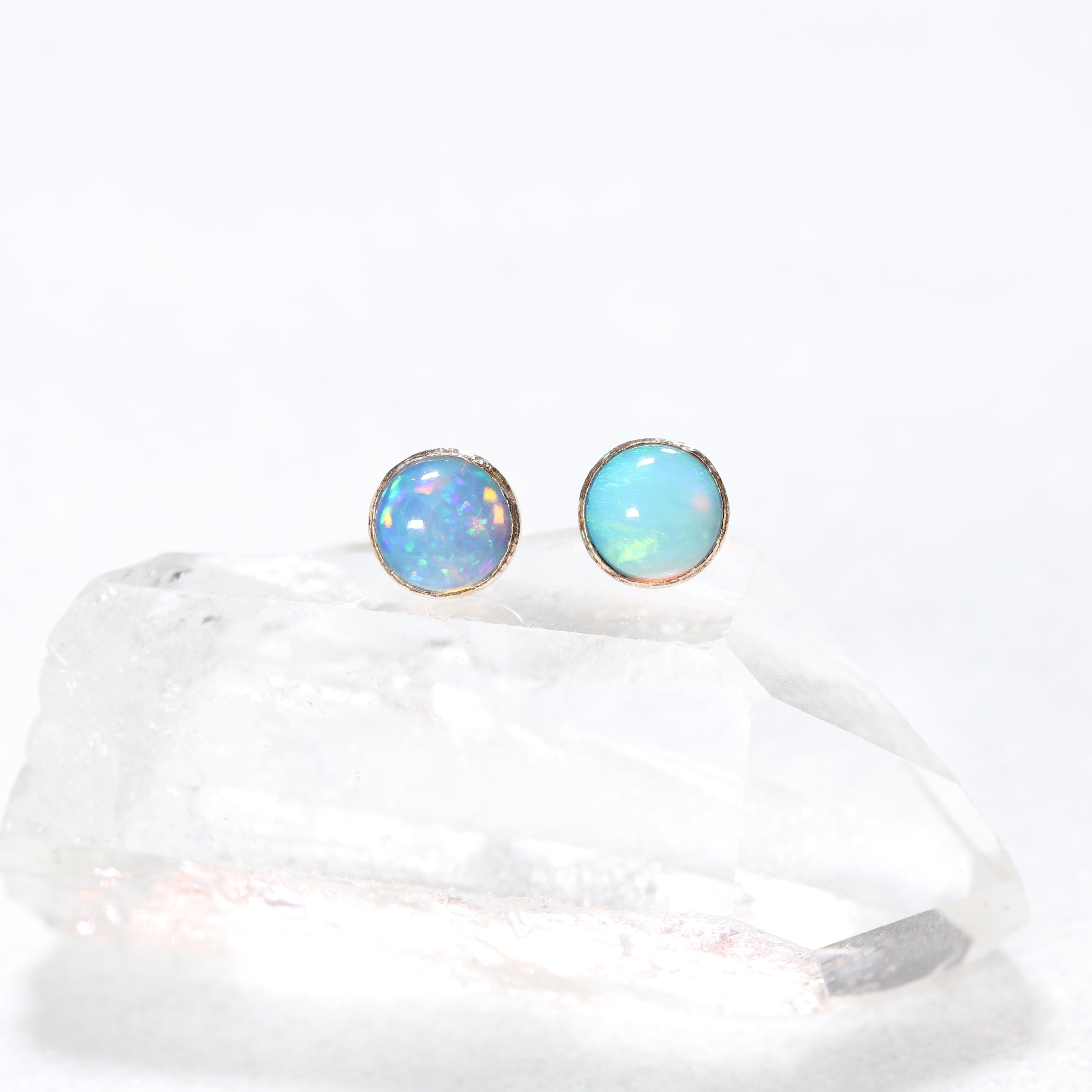 simple gemstone stud earrings