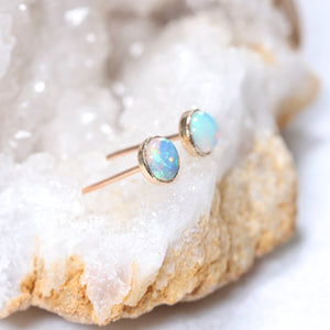 simple gemstone stud earrings