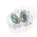 Load image into Gallery viewer, Amazonite and Black Tourmaline Earrings in Sterling Silver
