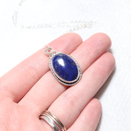 Lapis Lazuli Necklace in Sterling Silver