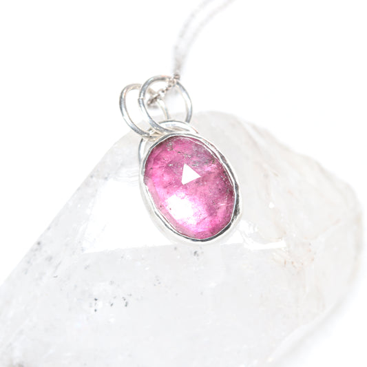 Pink Tourmaline | Rose Cut Pendant