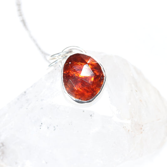 Spessartine Garnet | Rose Cut Pendant