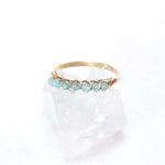 Load image into Gallery viewer, apatite beaded gemstone row ring

