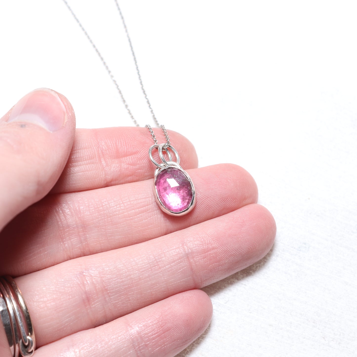 Pink Tourmaline | Rose Cut Pendant