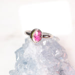 Load image into Gallery viewer, Watermelon Tourmaline Stone Ring in Sterling Silver 
