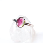 Load image into Gallery viewer, Watermelon Tourmaline Stone Ring in Sterling Silver
