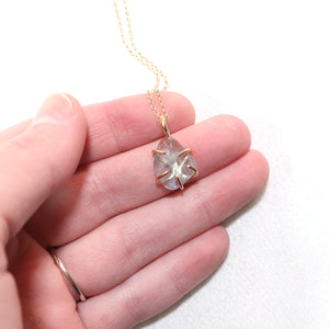 Aquamarine Gemstone Rose Cut Necklace