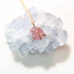 Load image into Gallery viewer, Pink Tourmaline Gemstone Rose Cut Necklace
