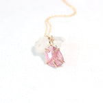 Load image into Gallery viewer, Pink Tourmaline Gemstone Rose Cut Necklace
