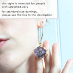 Load image into Gallery viewer, Geode Ear Weights for Stretched Ear
