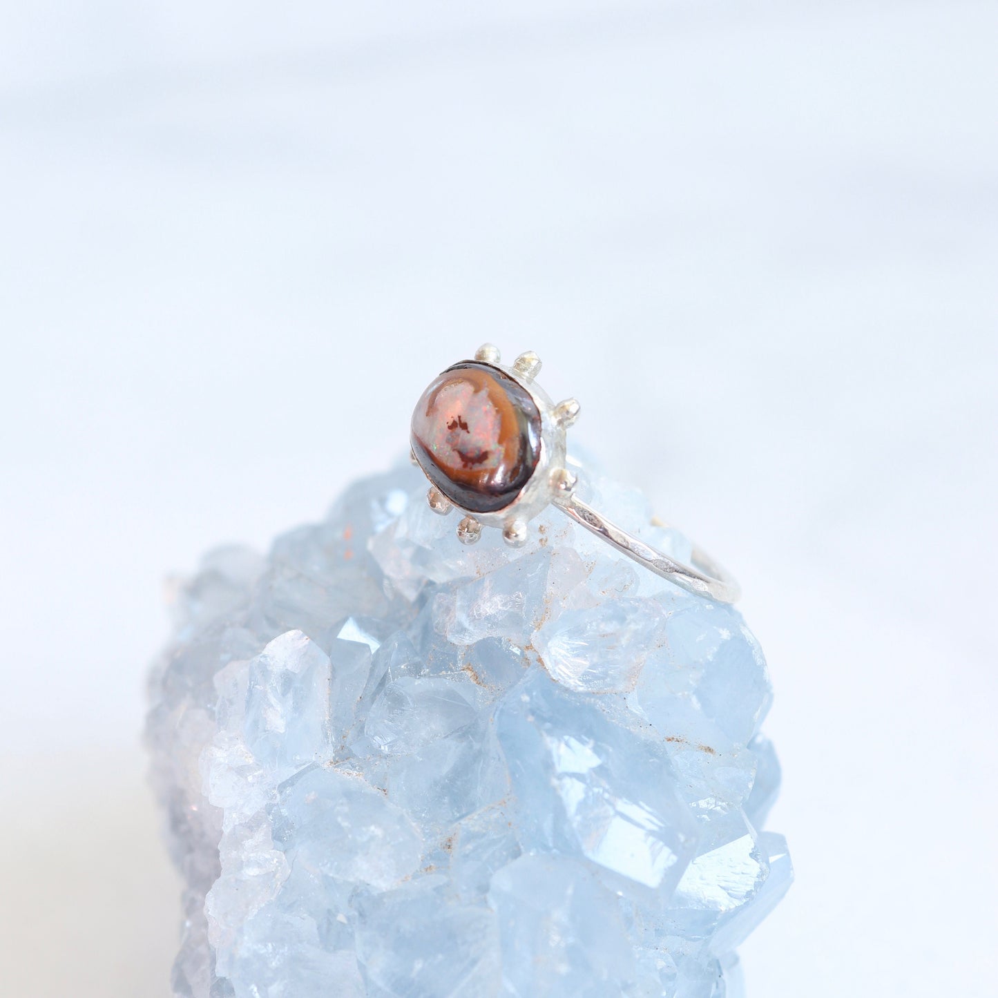 Boulder Opal Boho Stone Ring