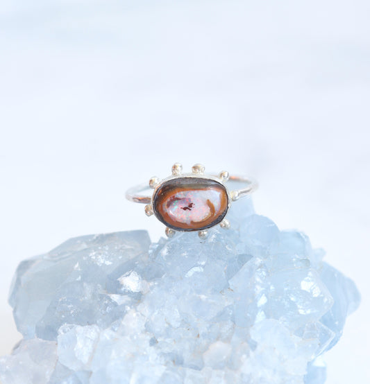 Boulder Opal Boho Stone Ring