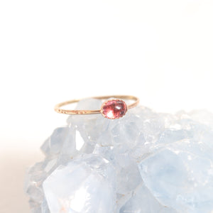 Pink Tourmaline Ring | Solid 14k Gold