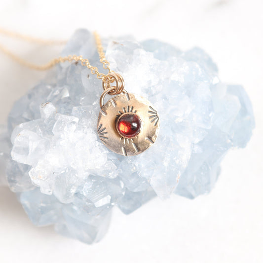 Garnet Talisman Necklace