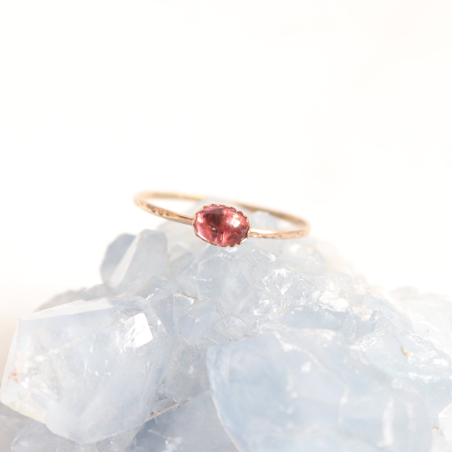 Pink Tourmaline Ring | Solid 14k Gold