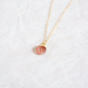 sunstone gemstone necklace