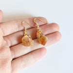 Load image into Gallery viewer, raw citrine crystal earrings
