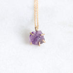 Load image into Gallery viewer, amethyst raw crystal necklace

