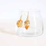Load image into Gallery viewer, raw citrine crystal earrings
